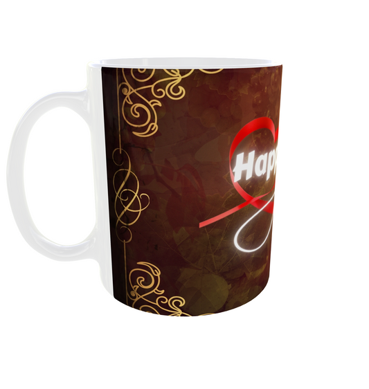 Golden Frame of Love Anniversary Mug