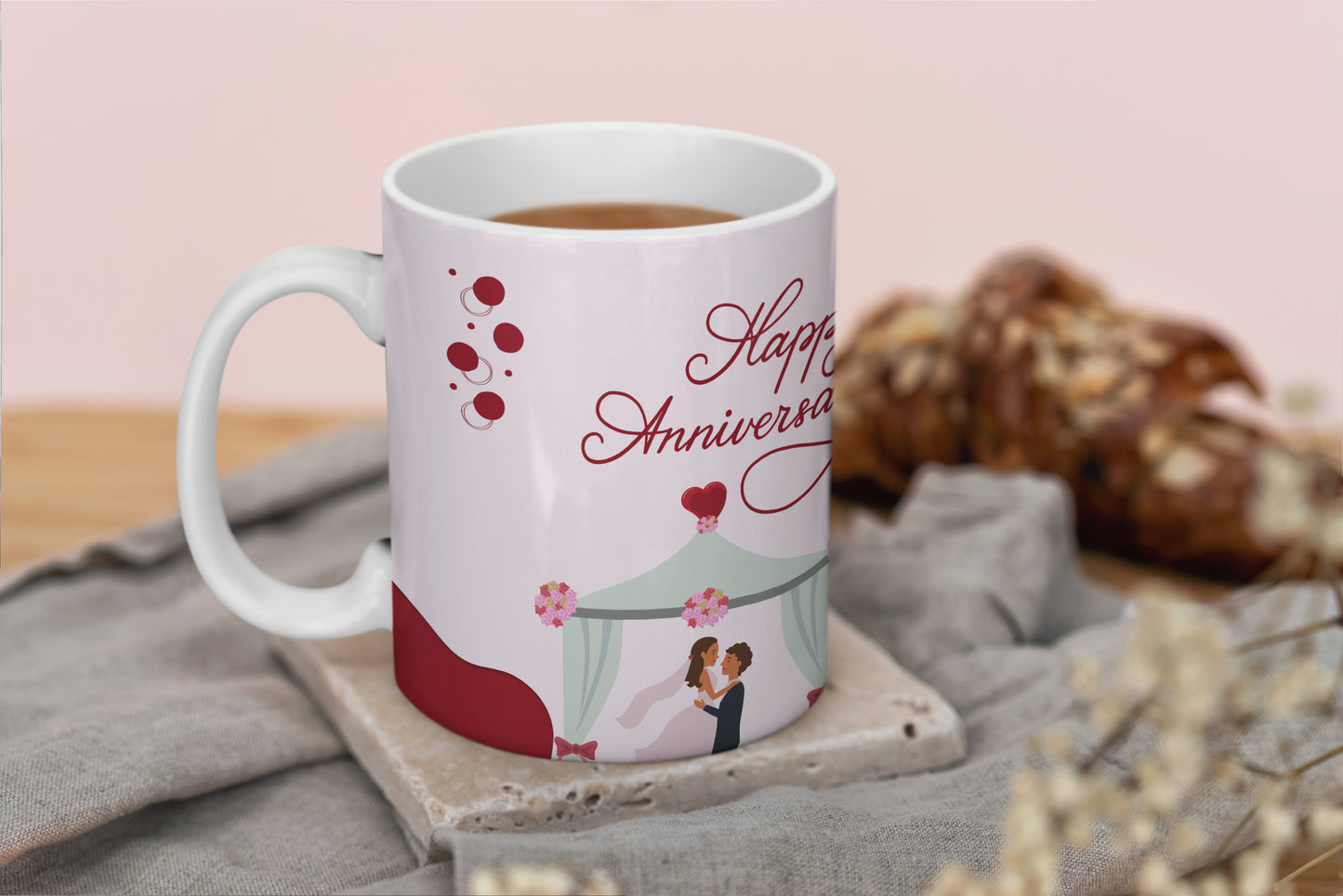 Hearts Abound Anniversary Mug
