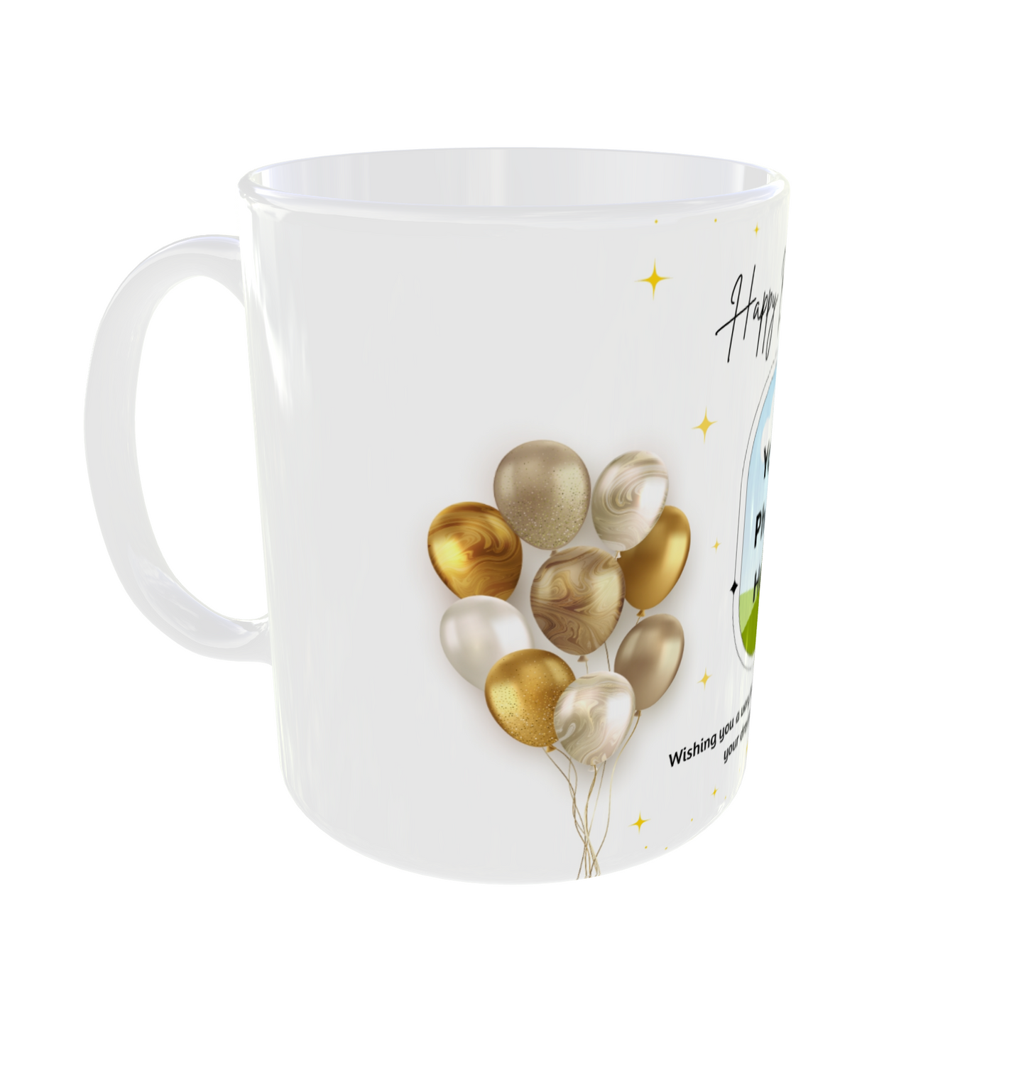 Customizable Happy Birthday Mug with Quote