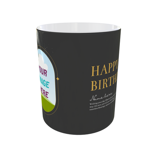 Personalized Black & Grey Mug with Signature Style