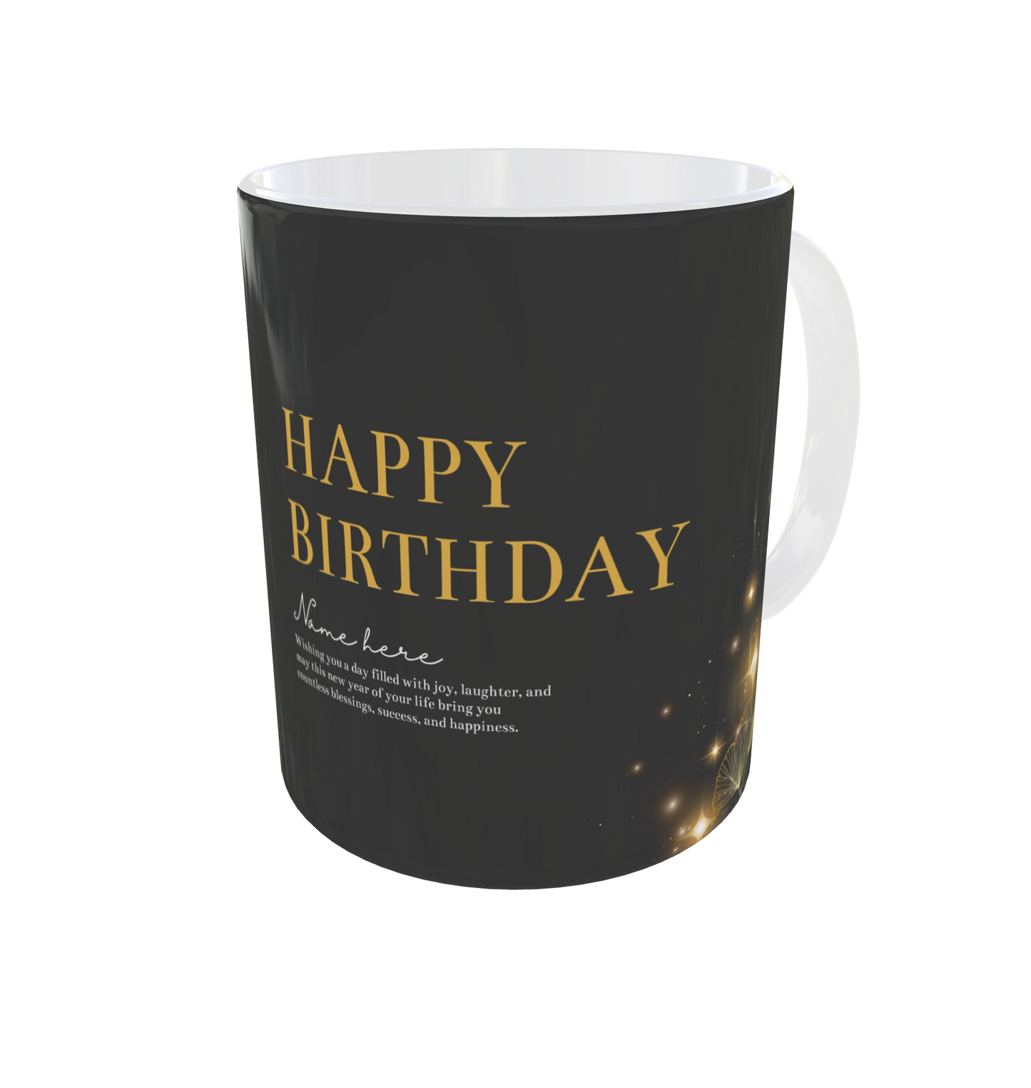 Personalized Black & Grey Mug with Signature Style