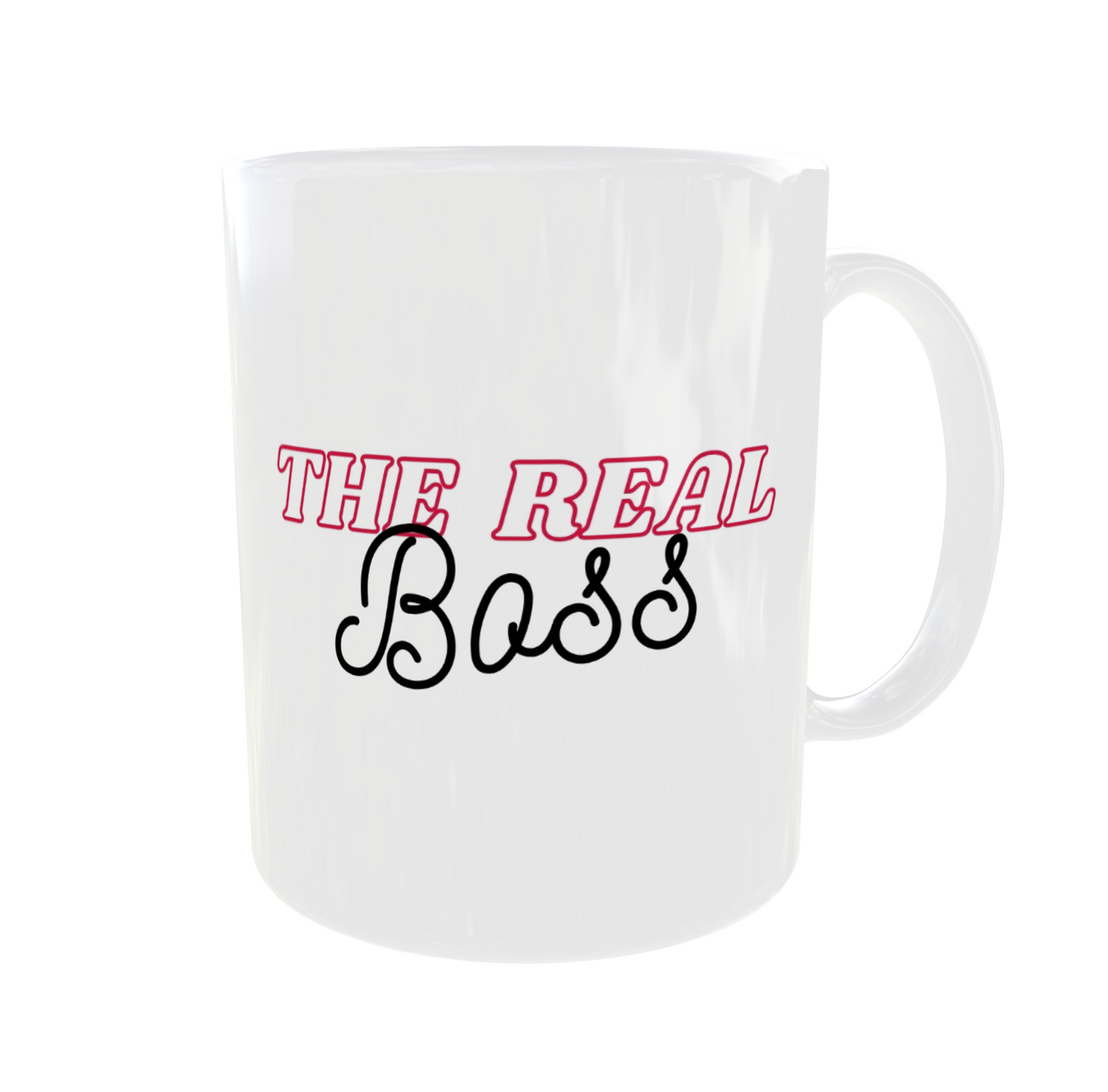 Boss & Real Boss Mug Set for Couples (11 oz White Ceramic Mugs)