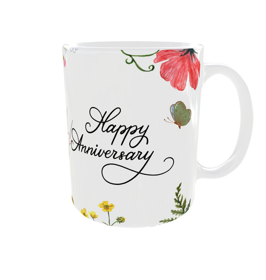 Butterfly Kisses Anniversary Mug