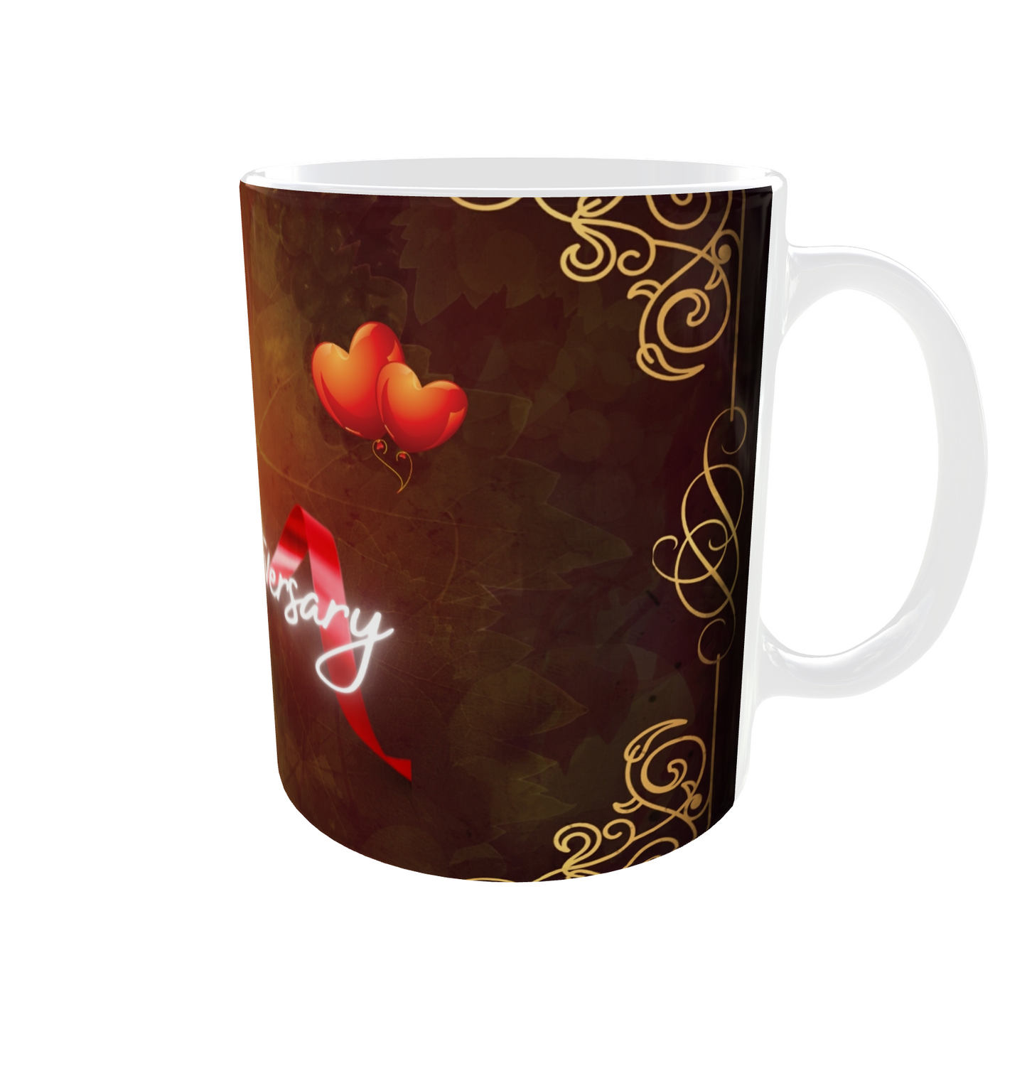 Golden Frame of Love Anniversary Mug