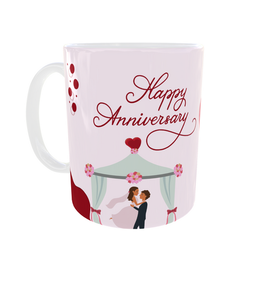 Hearts Abound Anniversary Mug