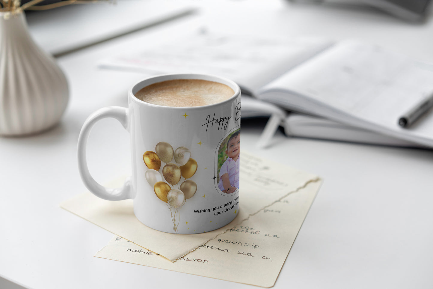 Customizable Happy Birthday Mug with Quote