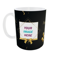 Elegant Happy Birthday Photo Mug