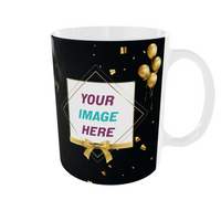Elegant Happy Birthday Photo Mug
