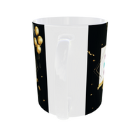 Elegant Happy Birthday Photo Mug