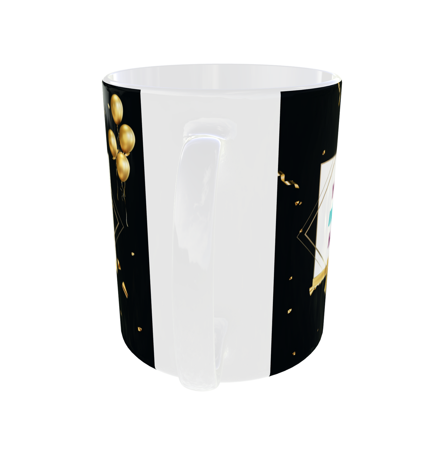 Elegant Happy Birthday Photo Mug