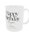 Minimalist Custom Name Happy Birthday Mug