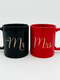 Mr. & Mrs. 11 OZ Mug Set - Black and Red